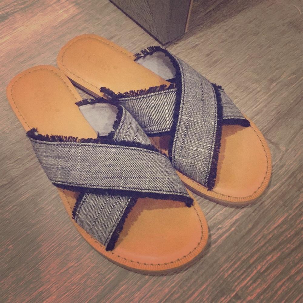 Black chambray women's viv sandals Stitch Fix 7